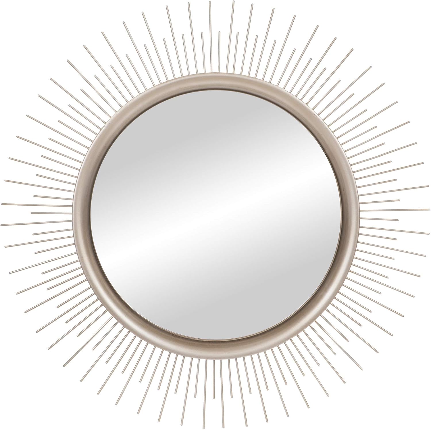 Exclusive Discount 🔥 Brushed Silver Sunburst Wall Accent Mirror