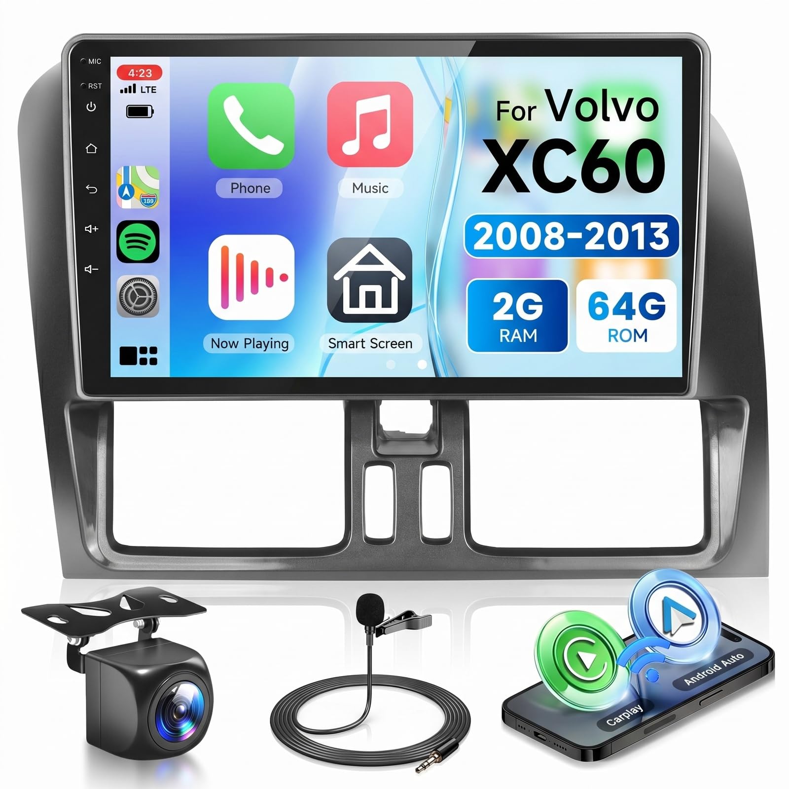 Amazon.com: 2G+64G Car Radio Stereo for Volvo XC60 2008-2013 with