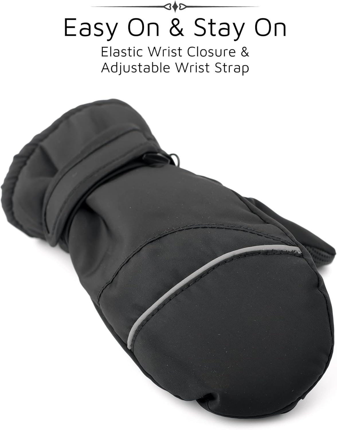 F Flammi Toddler Kids Snow Mittens with String Waterproof Ski Mittens Thinsulate Winter Gloves for Baby Girls Boys - Image 4