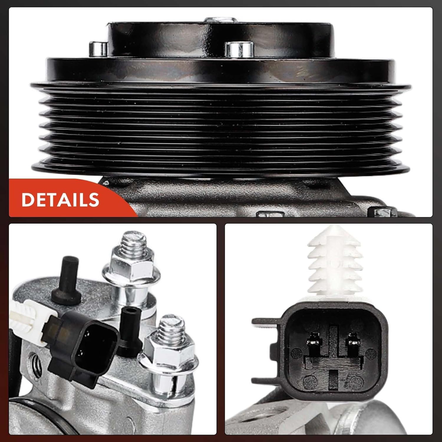 A-Premium Air Conditioner AC Compressor with Clutch Compatible with Land Rover Range Rover 2010-2012, LR4 2010-2013, Range Rover Sport & Jaguar XF, XJ, XK, XFR, XJR, XKR, XKR-S