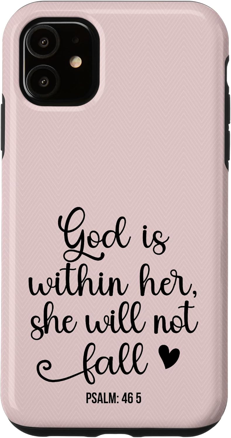 God is Within Her She Will Not Fall 46 5 Christian Verse Case for iPhone 16 Pro Max