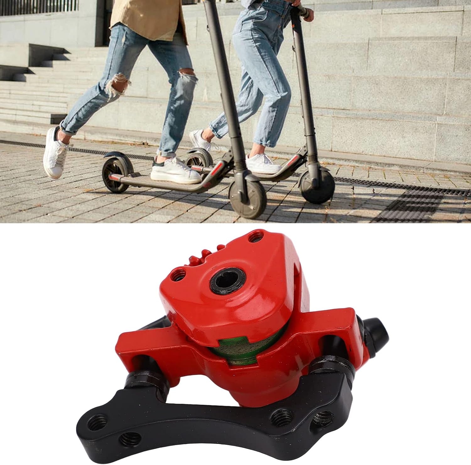 Electric Scooter Disc Brake Right Side - Aluminum Alloy Electric Scooter Mechanical Brake Caliper Replacement Parts 10inch