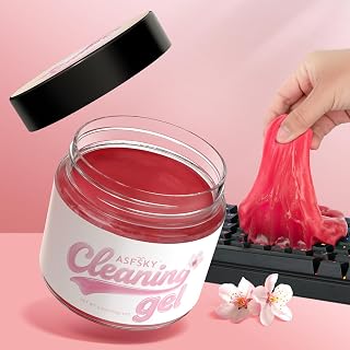 ASFSKY Car Cleaning Gel (Pink,Sakura) Cleaning Putty Universal Dust Cleaning Car Interior Cleaner Keyboard Dust Remover Car Slime Gifts for Men Women girl（1 pack）