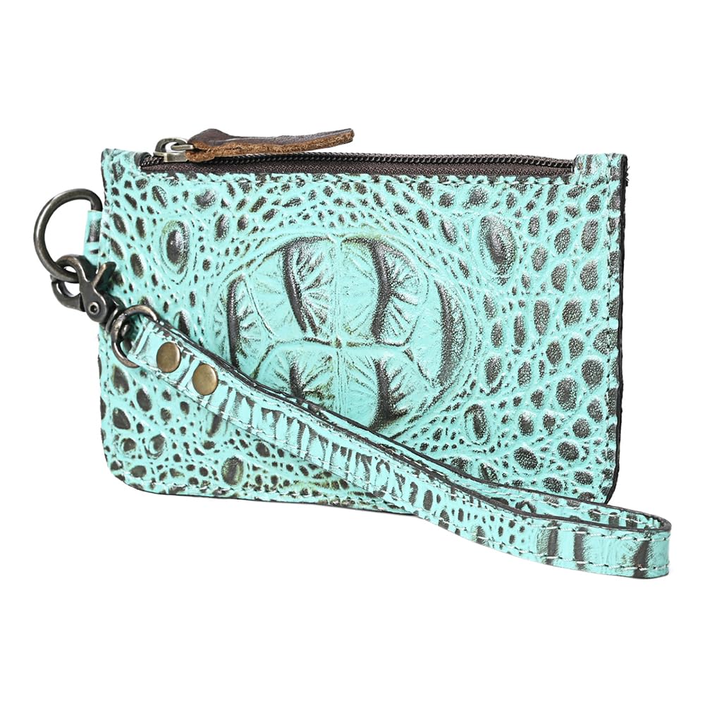 American Darling Wristlet Crocodile Embossed Genuine Leather Western Women Bag | Handbag Purse | Women Wristlet | Wristlet Wristlet | Travel Wristlet | Leather Wristlet | Clutch Wristlet