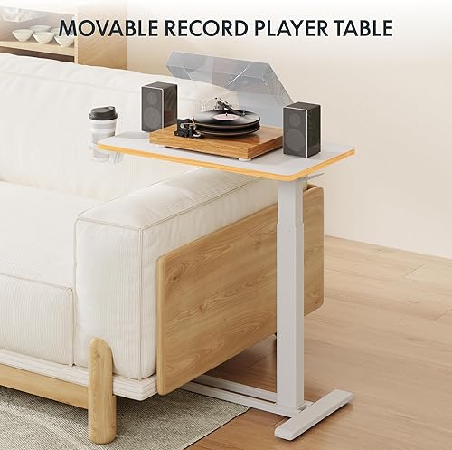 Vista 72 de FLEXISPOT - Mesita médica ajustable con ruedas, escritorio de pie neumático y móvil para laptop, mesa para colocar sobre la cama