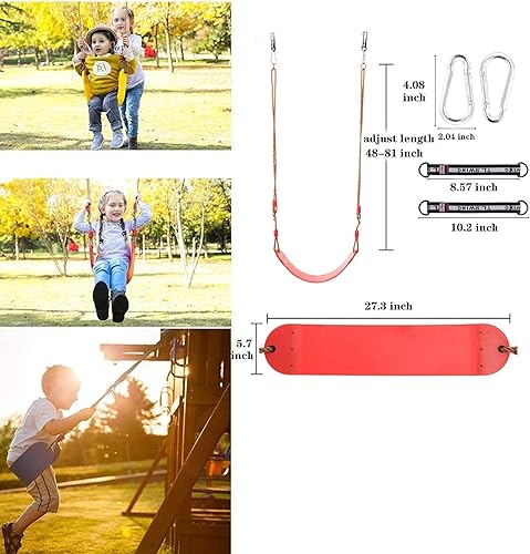 Miniatura 2 de Juego de columpios de puerta ajustables multiusos sin necesidad de perforaciones, barra de trapecio, se adapta a marcos de puerta de 24 a 36