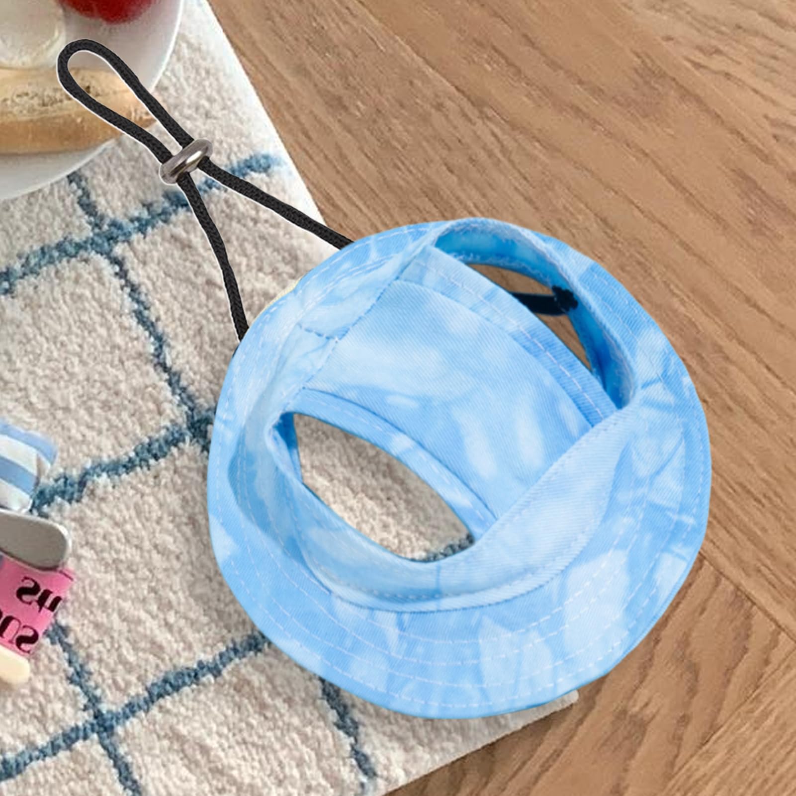 Chapeau pour Chaton, Casquette Baseball Protection Solaire Chat avec Trous Oreilles, Visière Douce pour Protection Solaire, pour Chaton et Chiot, Anniversaire, Plage, Sport, Pique-Nique,