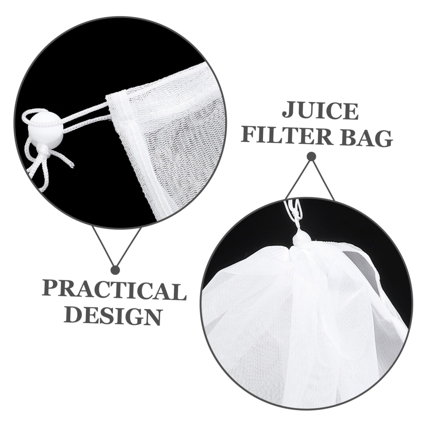NAMOARLY Filter Bag for Home Straining Reusable Mesh Straining Bag for Juice Wine and Brew Fine Mesh Netting for Easy Liquid Filtration Design