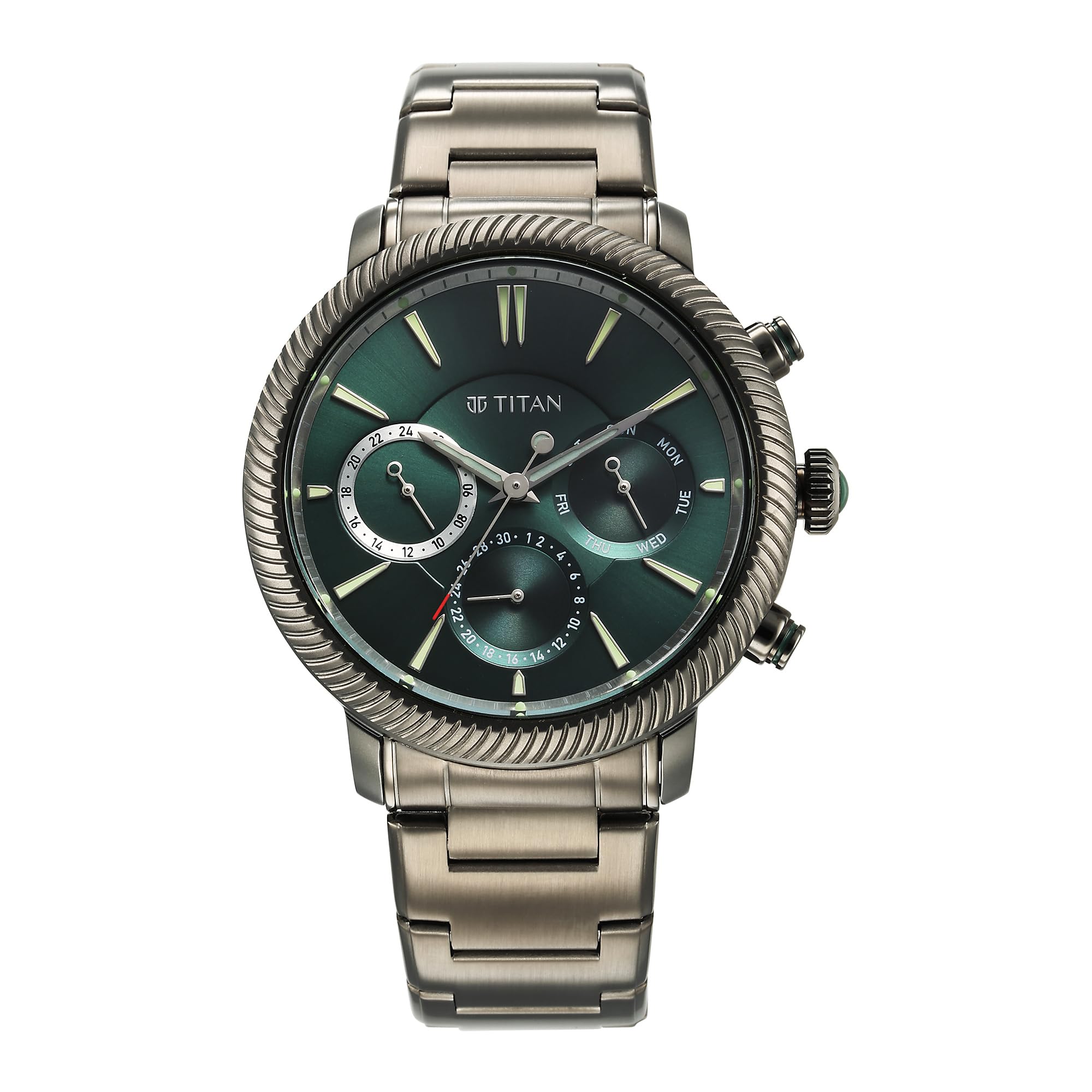 Titan Stellar Analog Green Dial Mens Stainless Steel Watch-10012QM01 (B0CLRCYMLL) Amazon Price History, Amazon Price Tracker