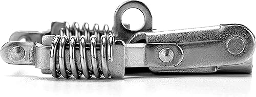 Miniatura 5 de 2 piezas de acero inoxidable 304 doble resorte cargado maleta caja de herramientas de bloqueo hardware palanca cerrojo hebillatornillos (con agujero