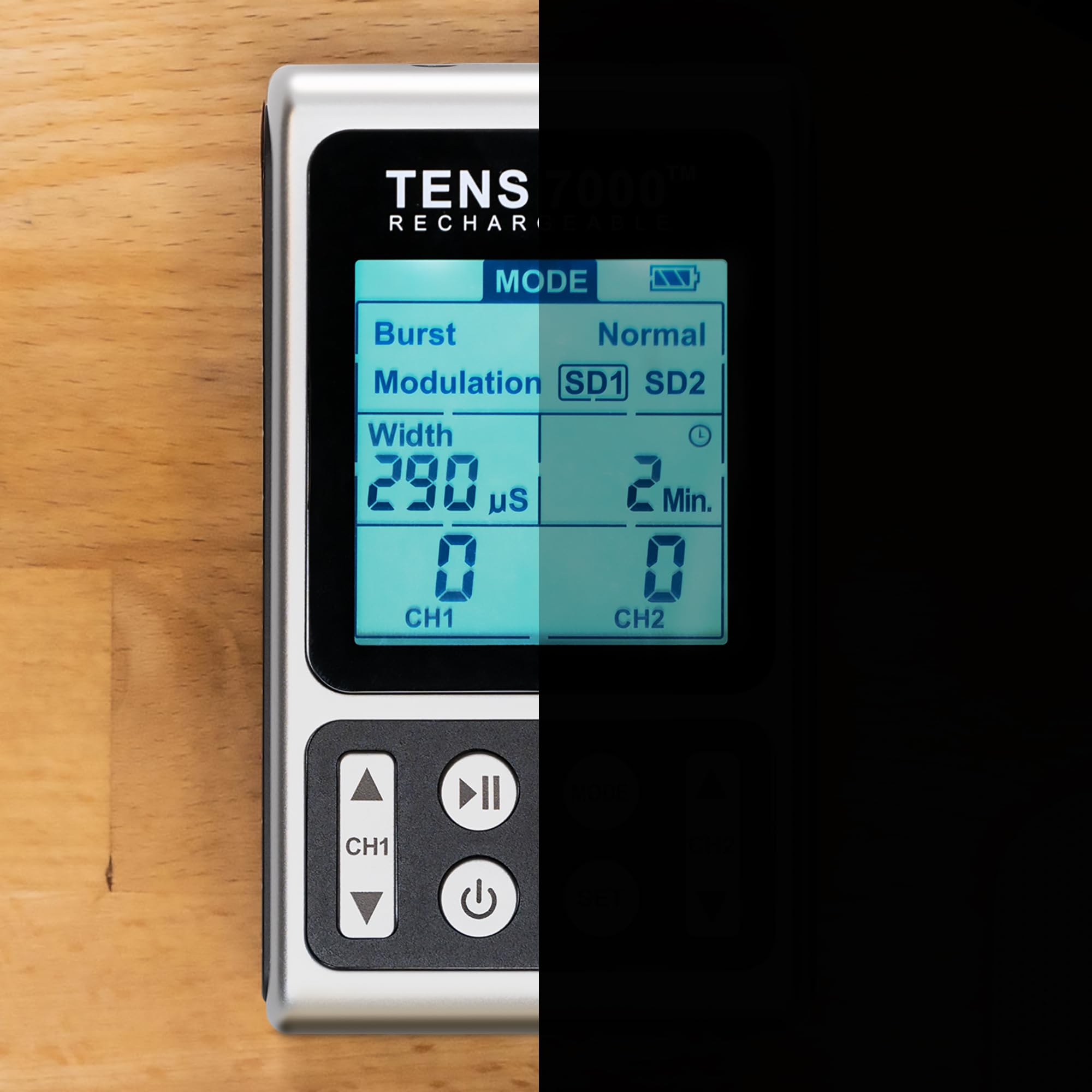 TENS 7000 Rechargeable Elite TENS Unit Muscle Stimulator and Pain Relief Device - Advanced TENS Machine for Effective Back Pain, Nerve Pain and Muscle Pain Relief — Amazon image 4