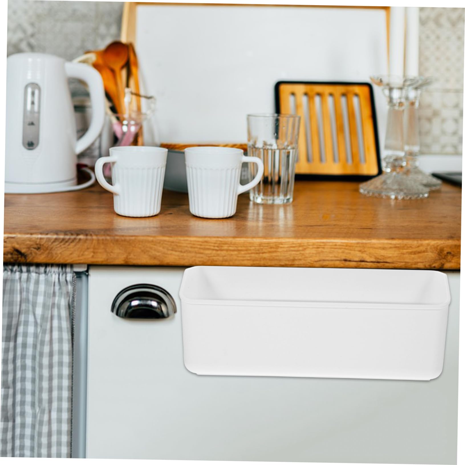 OUNONA Over Cabinet Door Basket Wall Hanging Storage Organizer for Kitchen Seasoning Bottles Spice Storage Capacity Practical Design Long Style