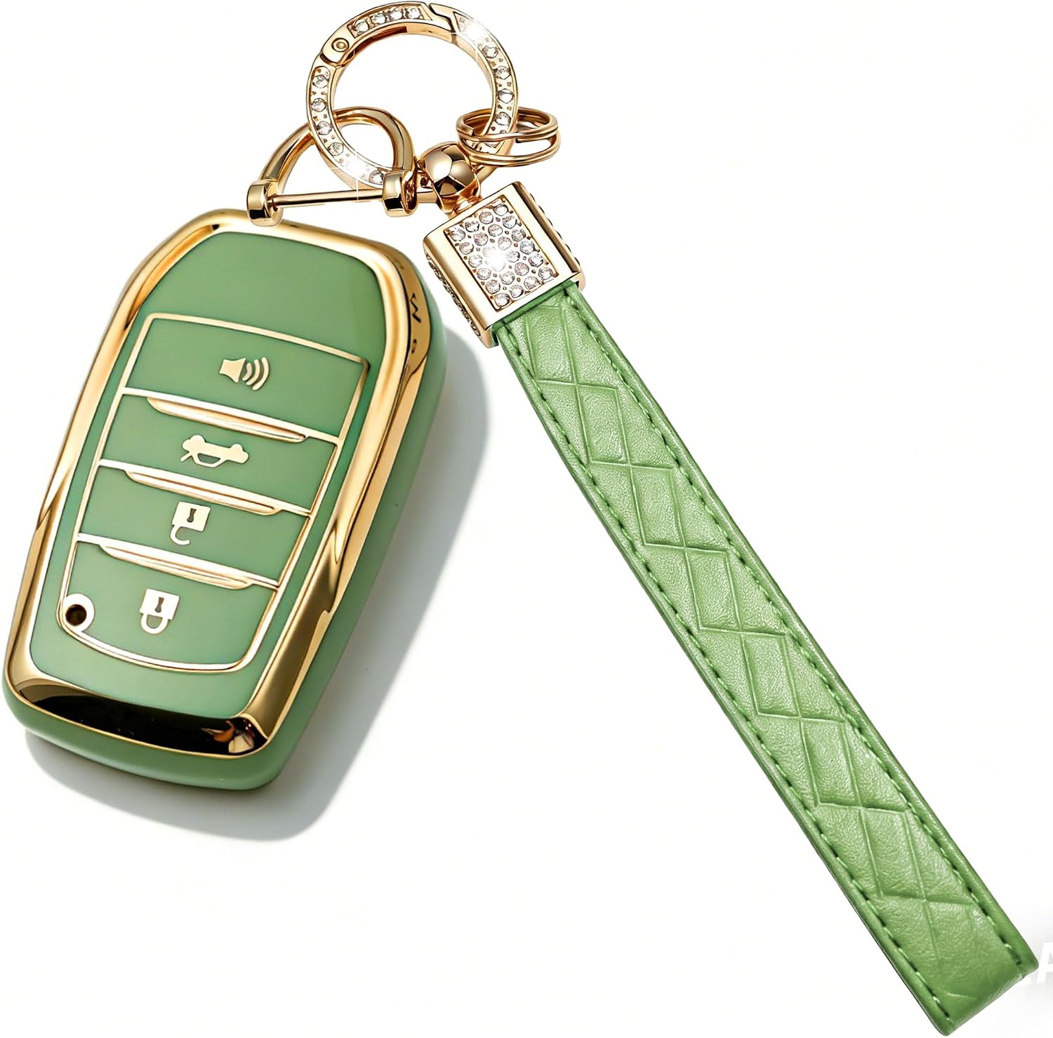 Key Fob Cover with Keychain for 2025-2026 Camry 4Runner 2023-2026 Tacoma Grand Highlander Corolla Prius Venza