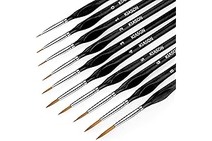 AIEX 10PC Fine Detail Paint Brush for Impeccable Art