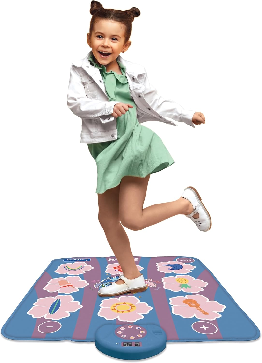 Lexibook, Disney Stitch, Bluetooth and Luminous Electronic Dance Mat with 6 Game Modes, Pink, DM10D
