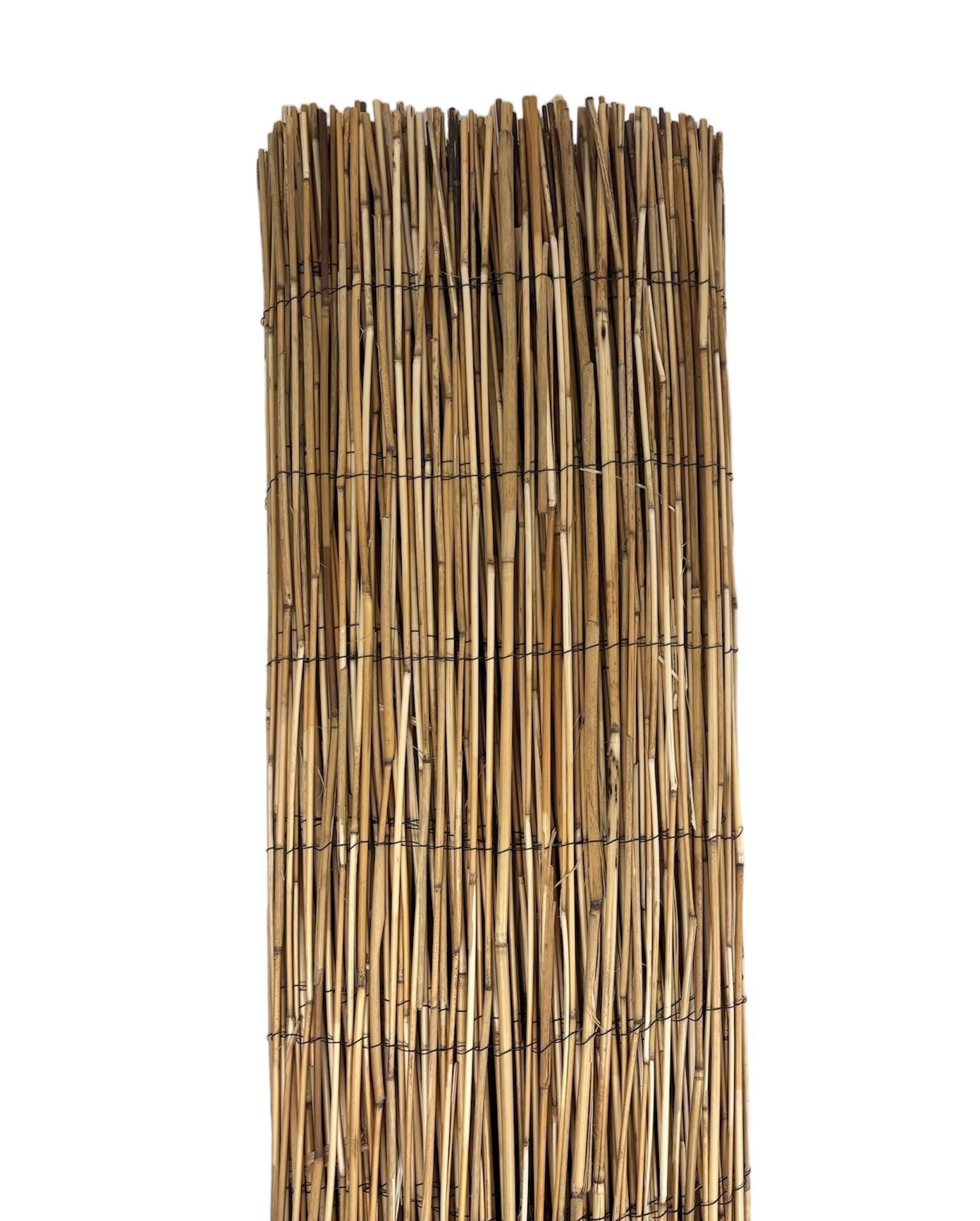 Arella Bamboo da Esterno Copri Ringhiera Recinzione Bambù Naturale Giardino Frangivista Ornamentale Balcone Misura 1x5 metri