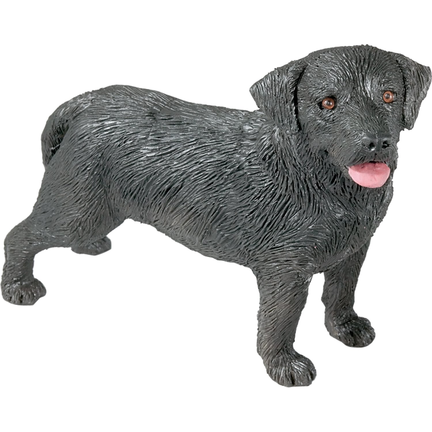 Sandicast Mid Size Black Labrador Retriever Sculpture, Standing