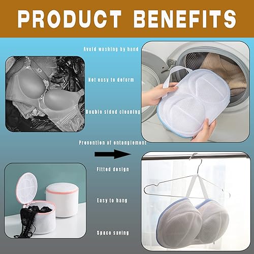 Miniatura 3 de 6 bolsas de lavandería para brasier para lavadora, bolsa de lavado extragrande para ropa sucia, bolsa de malla extragrande para lavandería, bolsa de