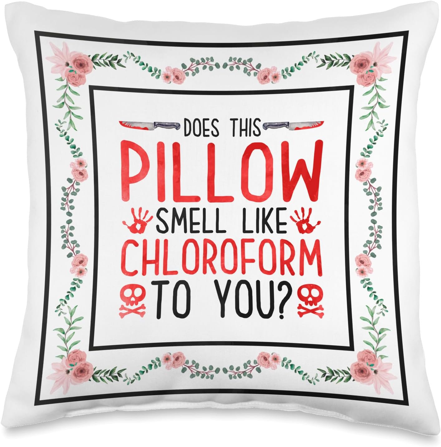 True Crime Pillow Smell Like Chloroform, Murder Show Throw Pillow