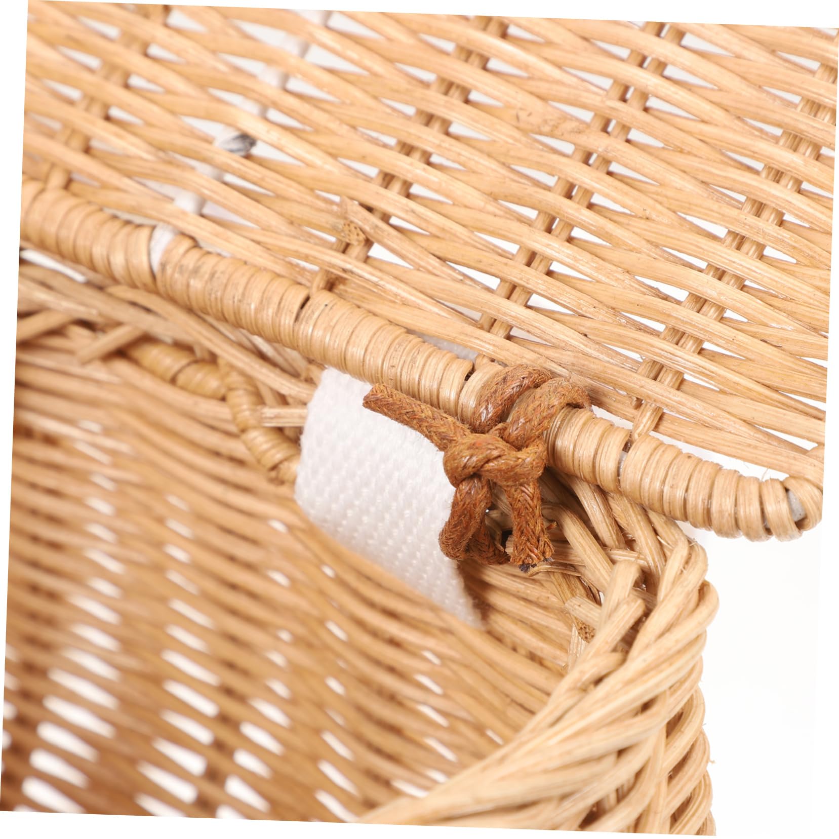 Cesta Amarilla de Tela Niños Bicicleta de Ratán