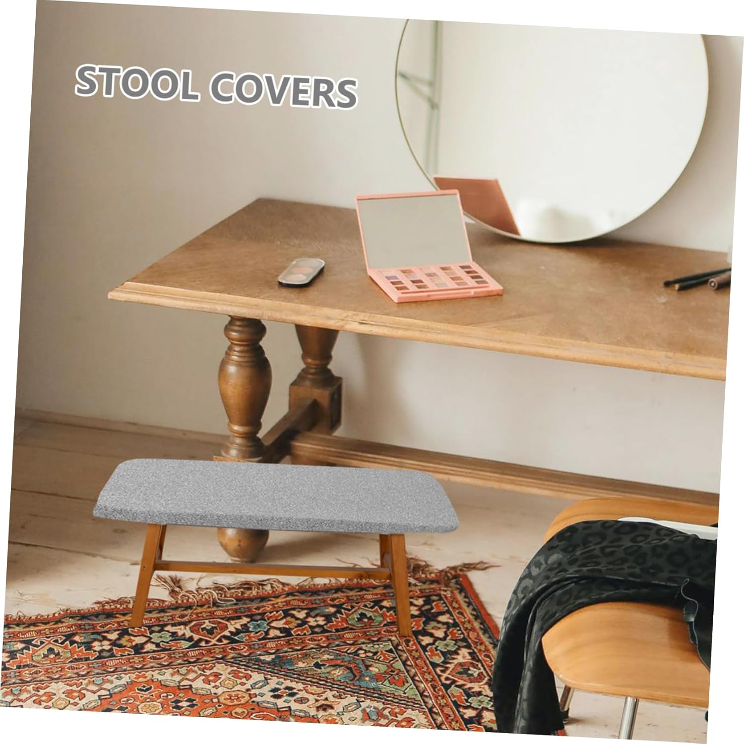 PRETYZOOM 5pcs Piano Stool Cover Reusable Bench Cover Stretchable Bench Stool Protector