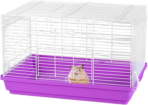 Chinchilla Cage, Portable Gerbil Home, Small Animal Habitat, Ventilated Design for Better Airflow, Detachable Bottom for Easy Cleaning, Ideal for Chinchillas, Gerbils, Hamsters