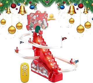 Santa Claus Electric Track Slide Toys | Electric Track Slide Santa Claus Climbing Toys | Educational Or-Bit Slide Toy Party Favors for Children, Boys Girls, Kindergarten Klufo