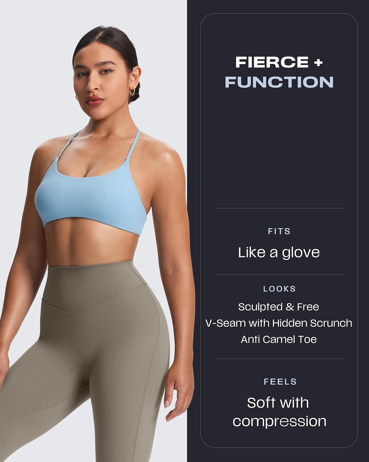 Aoxjox Women’s Workout Leggings Metamorph Mid-Rise Hidden Scrunch Tummy Control Gym Training Yoga Pants 25"/27"/28.5"