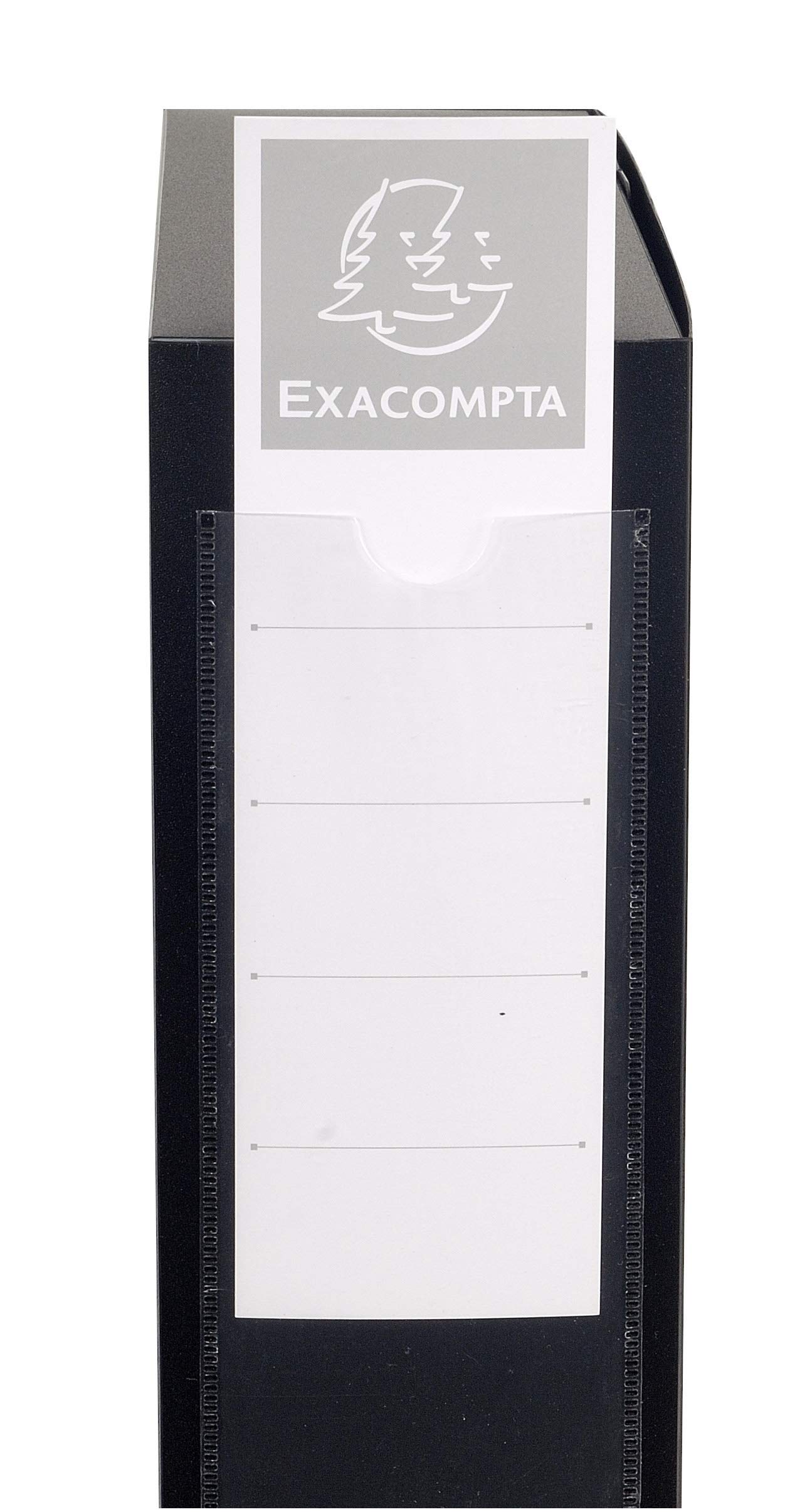 Exacompta - Ref. 59631E - Box of 10 snap-on filing boxes 60mm back 7/10th opaque polypropylene - black, Pack of 10 - Image 3