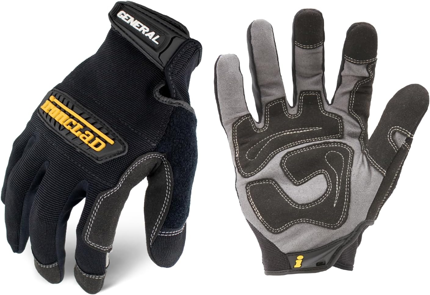 General Utility Work Gloves GUG, All-Purpose, Performance Fit, Durable, Machine Washable (1 Pair) Black