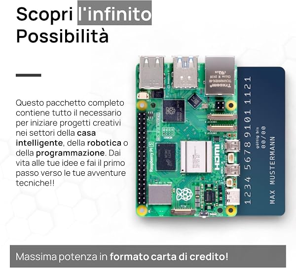 db-tronic Raspberry Pi 5 8 GB NVMe Kit | Edizione 64GB | Custodia in metallo | Scheda PCIe SSD M.2 NVMe | Alimentatore da 27 W | ideale per Home Assistant e la smart home - 5