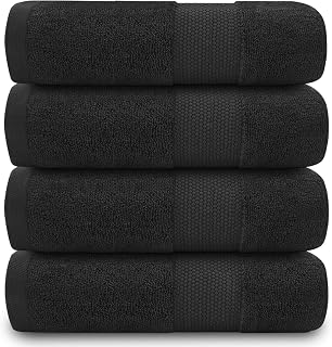 GC GAVENO CAVAILIA Negro Gaveno Cavailia Miami-Juego de 4 Toallas de Mano de algodón Egipcio Grueso Absorbente de 700 g/m², Color, Hand Towel (50x85 Cm), 4
