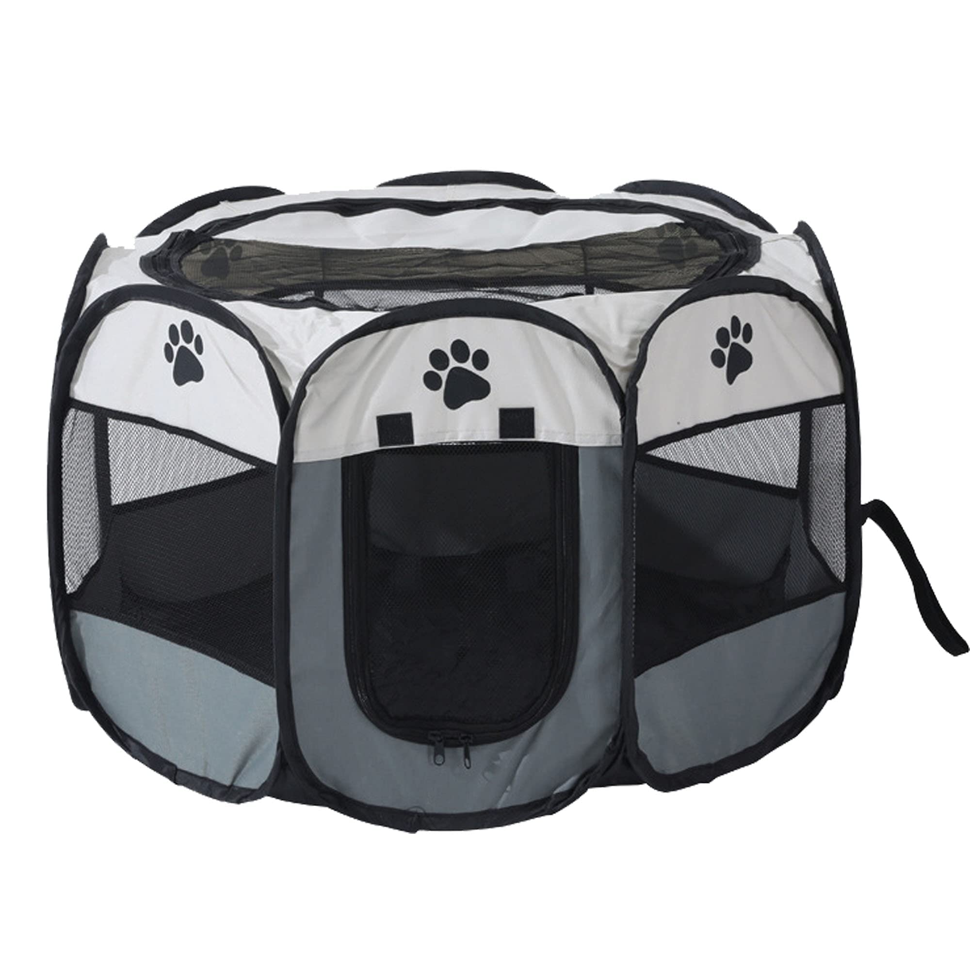 Transport box hond- maat XXL 92 x 63 x 63 cm – draagbaar hondenhok – opvouwbaar – antraciet