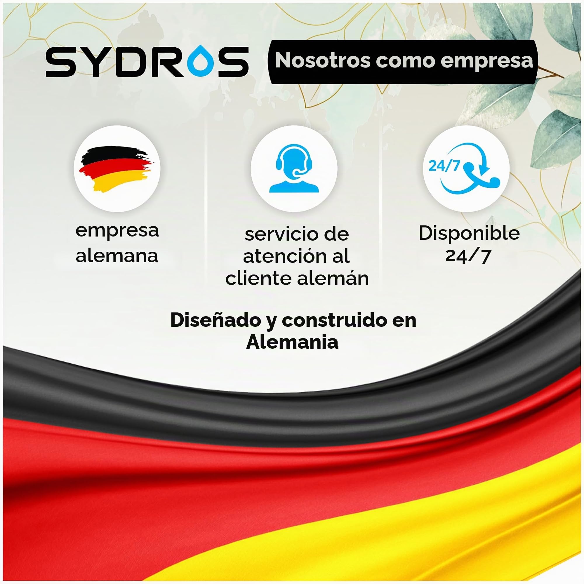 Sydros Optimus Filtro de agua de 5 etapas filtra cal, microplásticos, PFAS y cloro 500+ contaminantes - Filtro en línea de alto rendimiento para agua potable cristalina y limpia en cocina y oficina