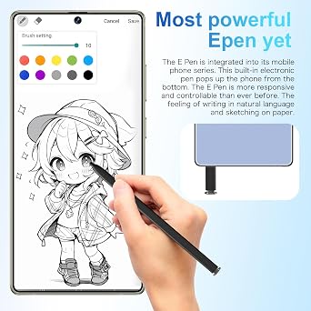 I25 Ultra Unlocked Phone 16+1TB,Built in Pen The Phone,Battery 7000mAh 6.99 HD Screen,Android 14 Smartphone,Face ID/5G/Fingerprint Lock/Dual SIM/GPS (Blue, 16+1TB)