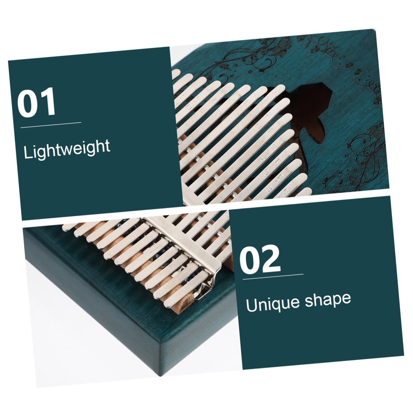 Beaupretty Pianoforte Dita Tasti in Legno Kalimba Portatile Motivo Cervo Decorativo per Casa Strumento Musicale per Principianti Ragazza e Adulti
