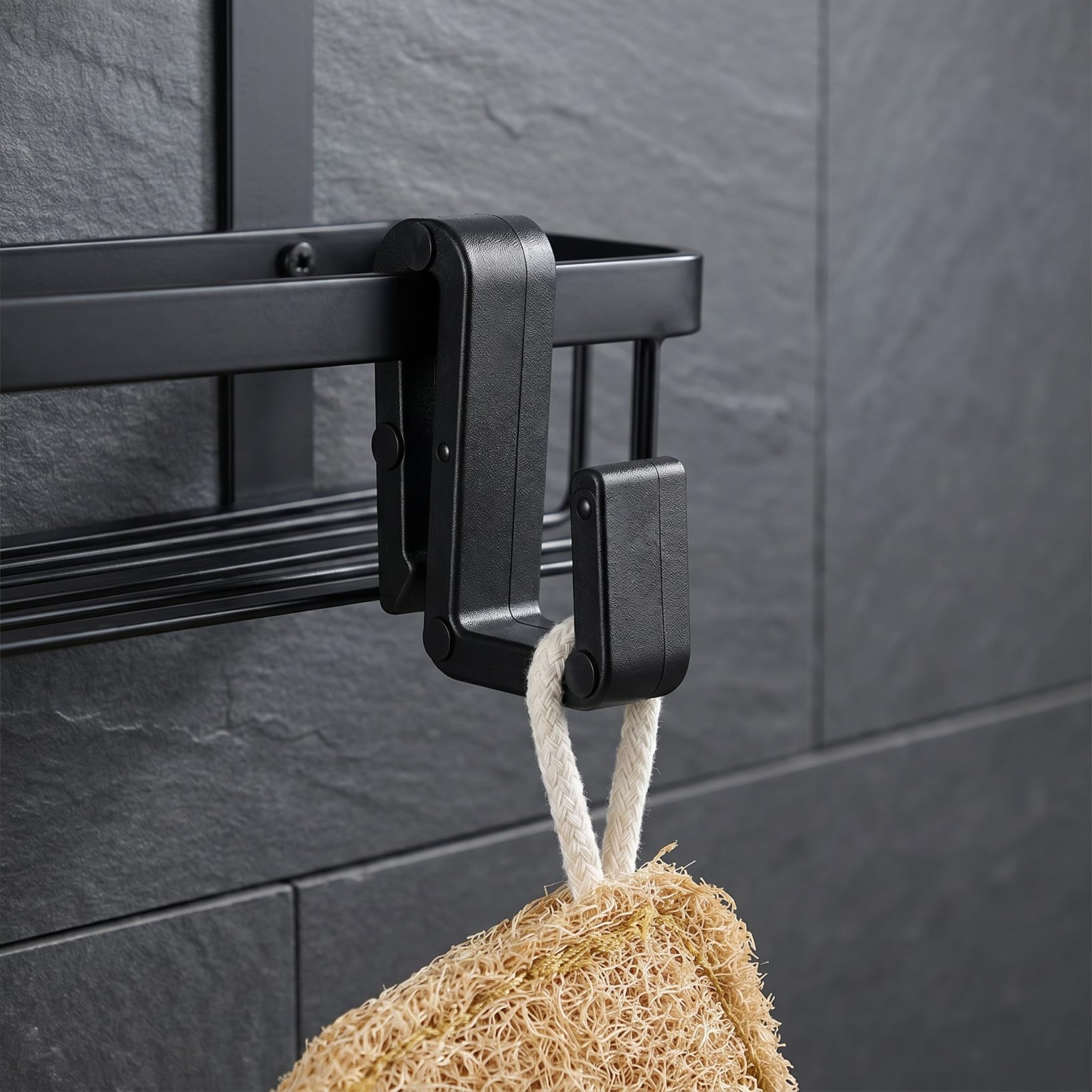 PRETYZOOM 20 Pezzi Ganci a S in Plastica Nera Ad Alta Resistenza - Design Senza Chiodi Ideale Per Cucina Bagno E Guardaroba