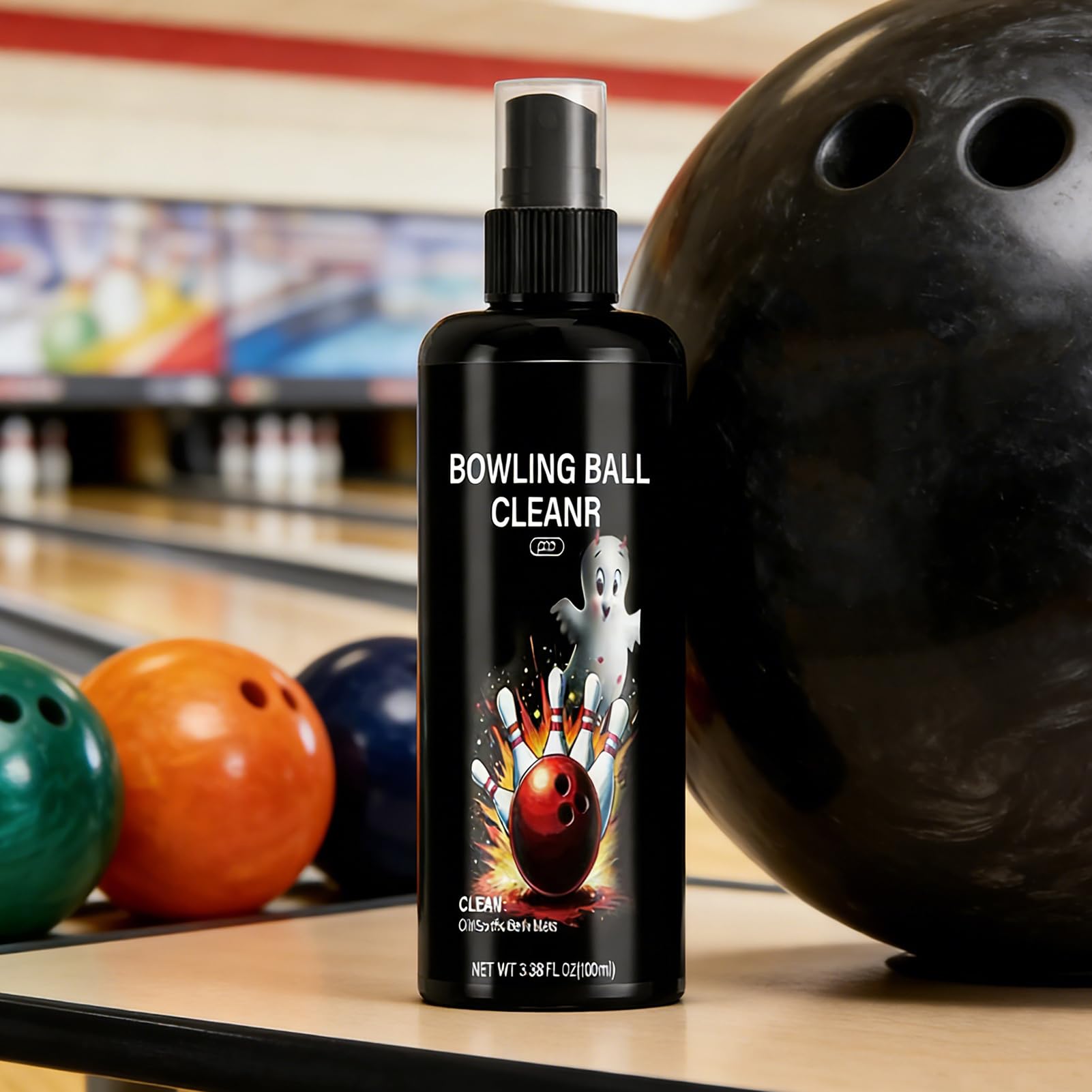Générique Spray Nettoyant pour Boules De Bowling, Kit De Polissage pour Boule De Bowling, 100ml Spray De Nettoyage Produit d'entretien Portable pour Équipement Sportif