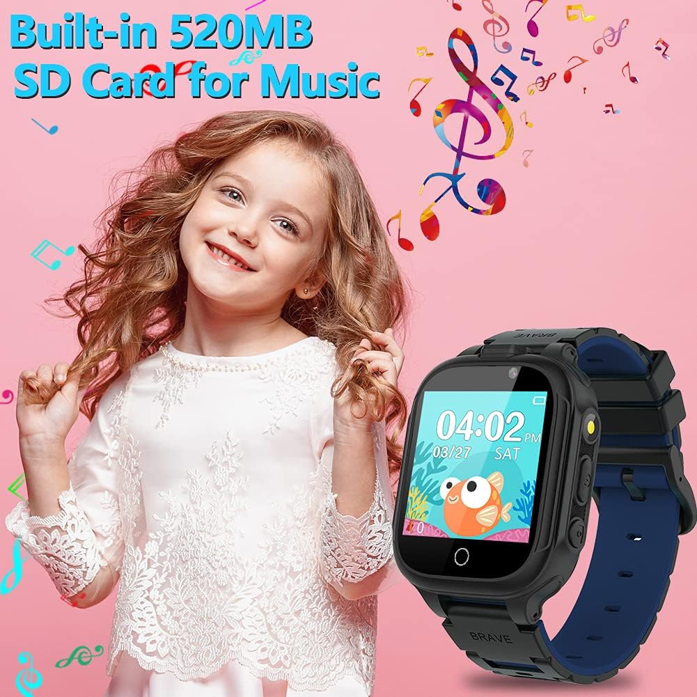 Kids Smart Watch Boys Girls with 24 Games Dual Camera 1.44" Touch Screen Music Player Video Recorder 12/24 hr Pedometer Alarm Clock Calculator Flashlight Stopwatch Electronic Learning Education Toys : Toys & Games