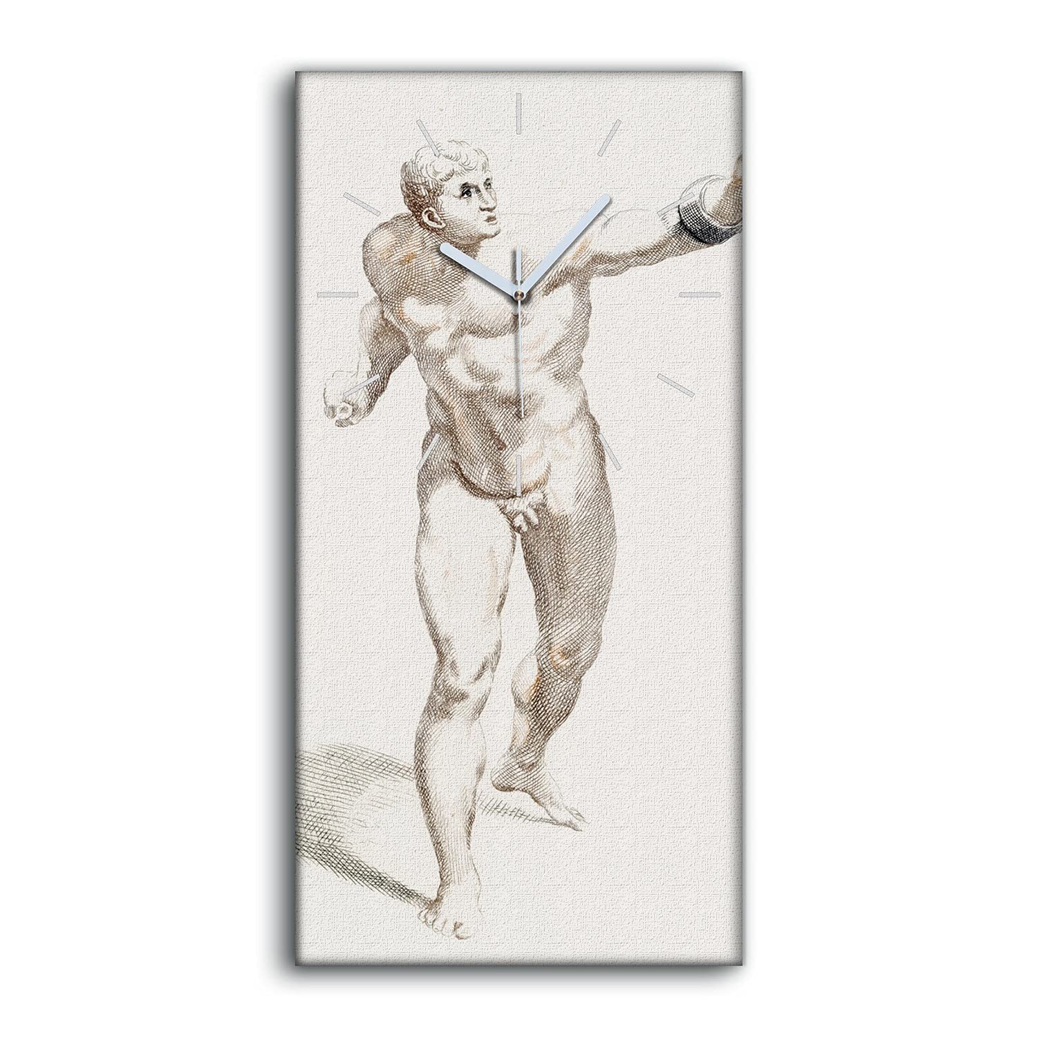 Horloge sur toile moderne 30x60cm idéale pour sublimer le mur de votre chambre à coucher