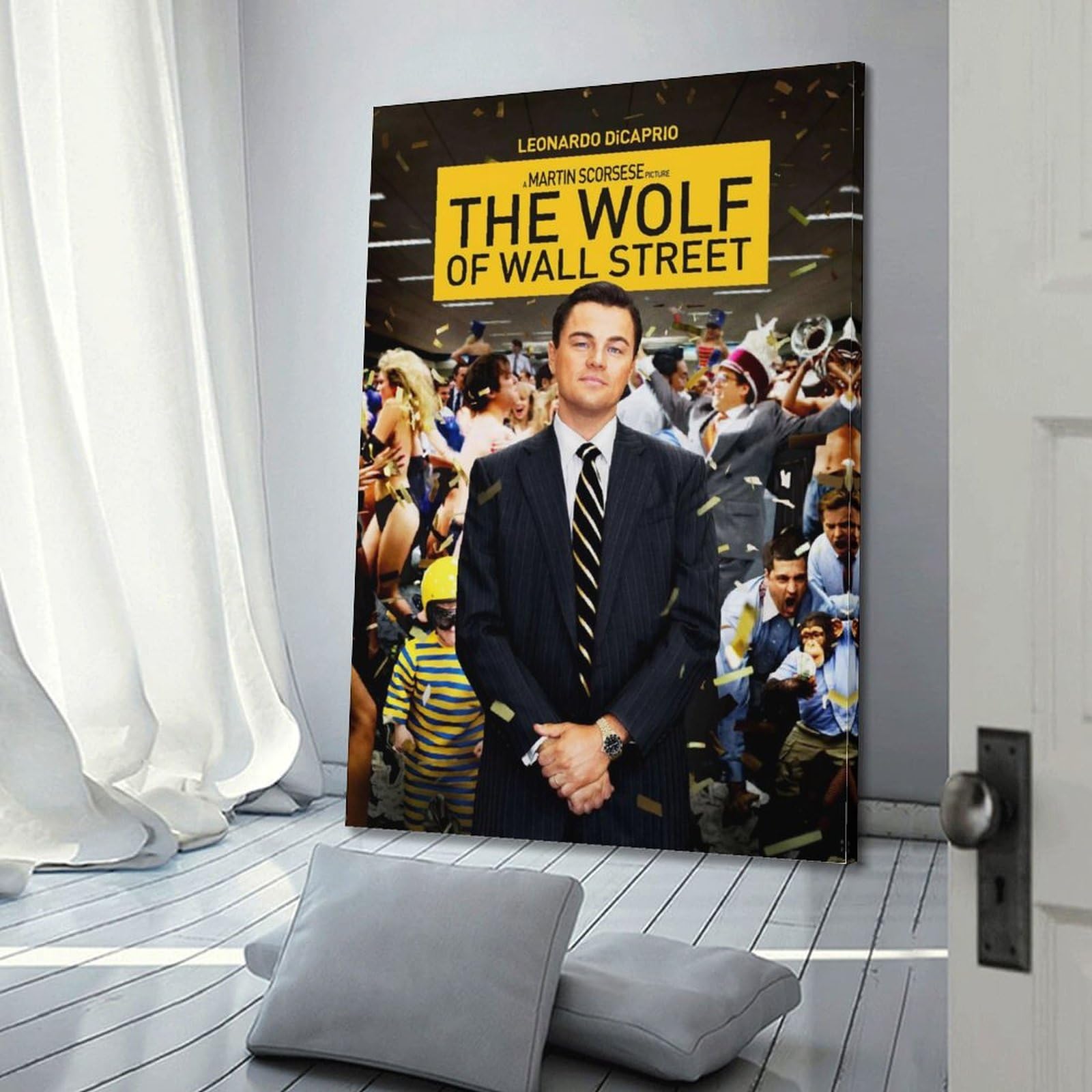 VZRSQZK Poster Décoratif Sur Toile Du Film Le Loup De Wall Street - Poster Décoratif Sur Toile - Décoration Murale Moderne Pour Chambre à Coucher - 60 X 90 Cm
