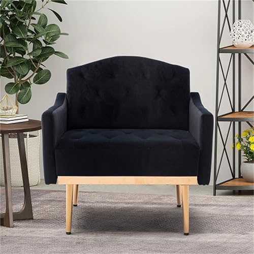 SZLIZCCC Silla decorativa moderna de un solo asiento, sillón tapizado de terciopelo, silla de salón de club. Adecuado para estudio, silla de sala de