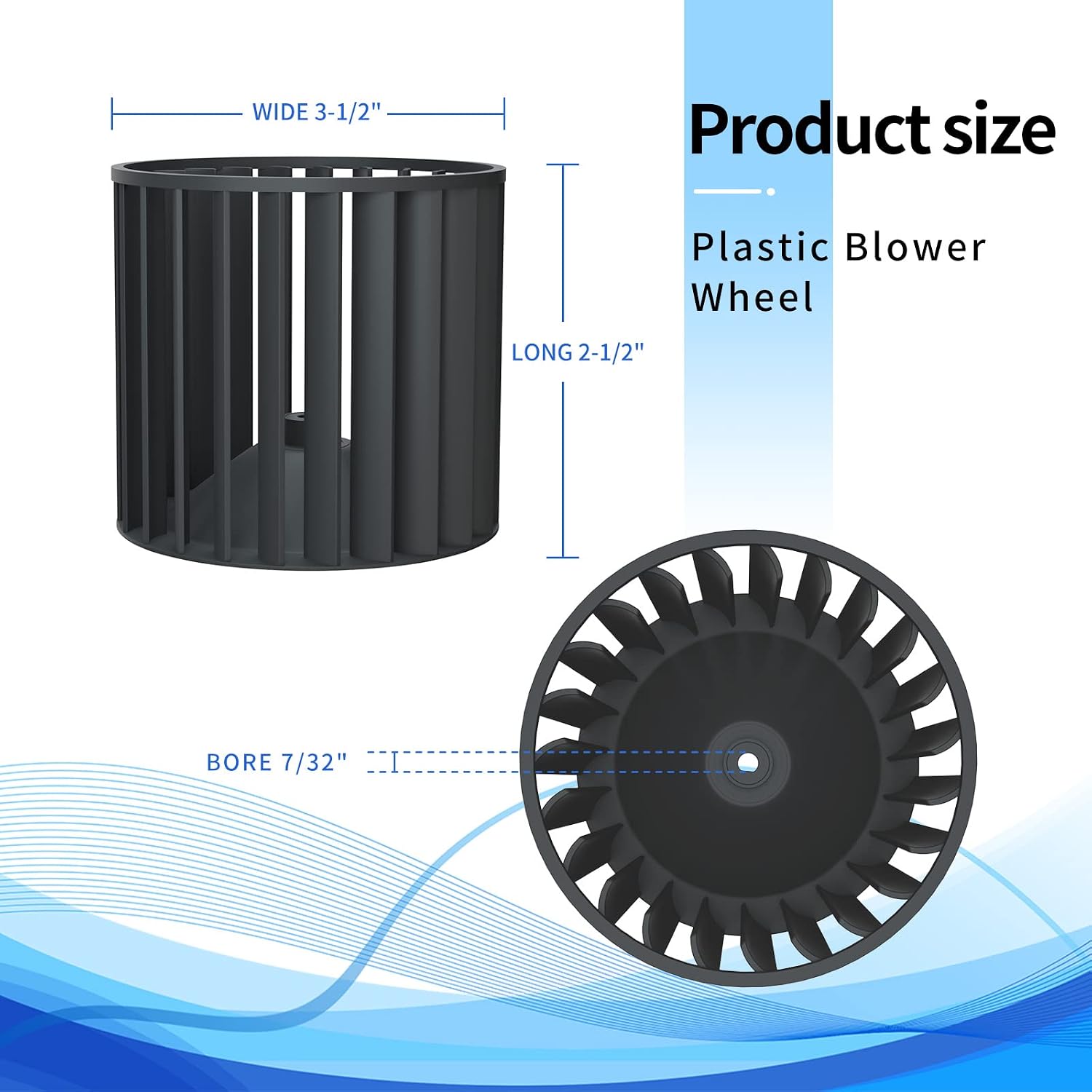 S-97010255 Vent Fan Blower Wheel Squirrel Cage for Broan-Nutone Plastic Blower Wheel Replacement Model S97010255