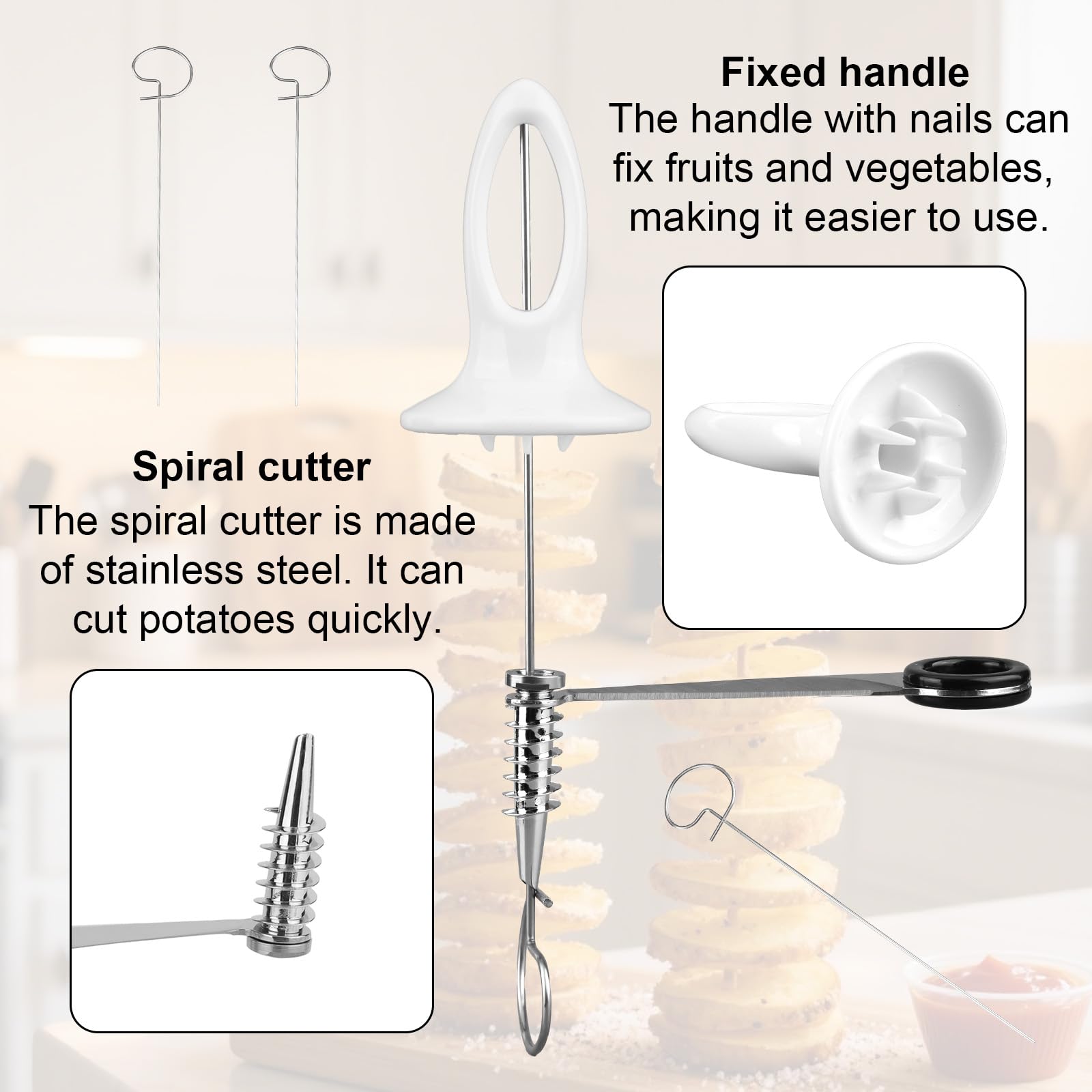 Amazon.com: Tornado Spiral Potato Cutter Set, Manual Tornado