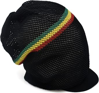 Jumbo Rasta Hat XL XXL Reggae Cap Rastafari Dreadlocks Peak Tam Roots Cotton