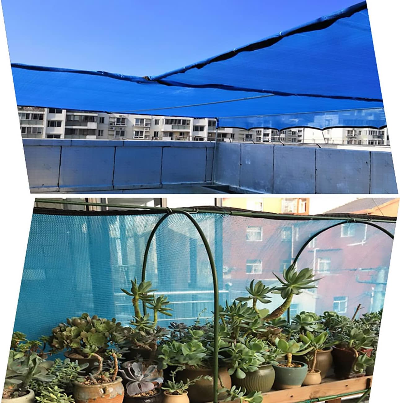 Sunblock Shade Cloth with Grommets,Outdoor Sun Screen Mesh Shade Fabric Sun Shade Cloth UV Resistant Net for Plant Cover Greenhouse Garden Flower (2x6m/6.6x19.7ft)