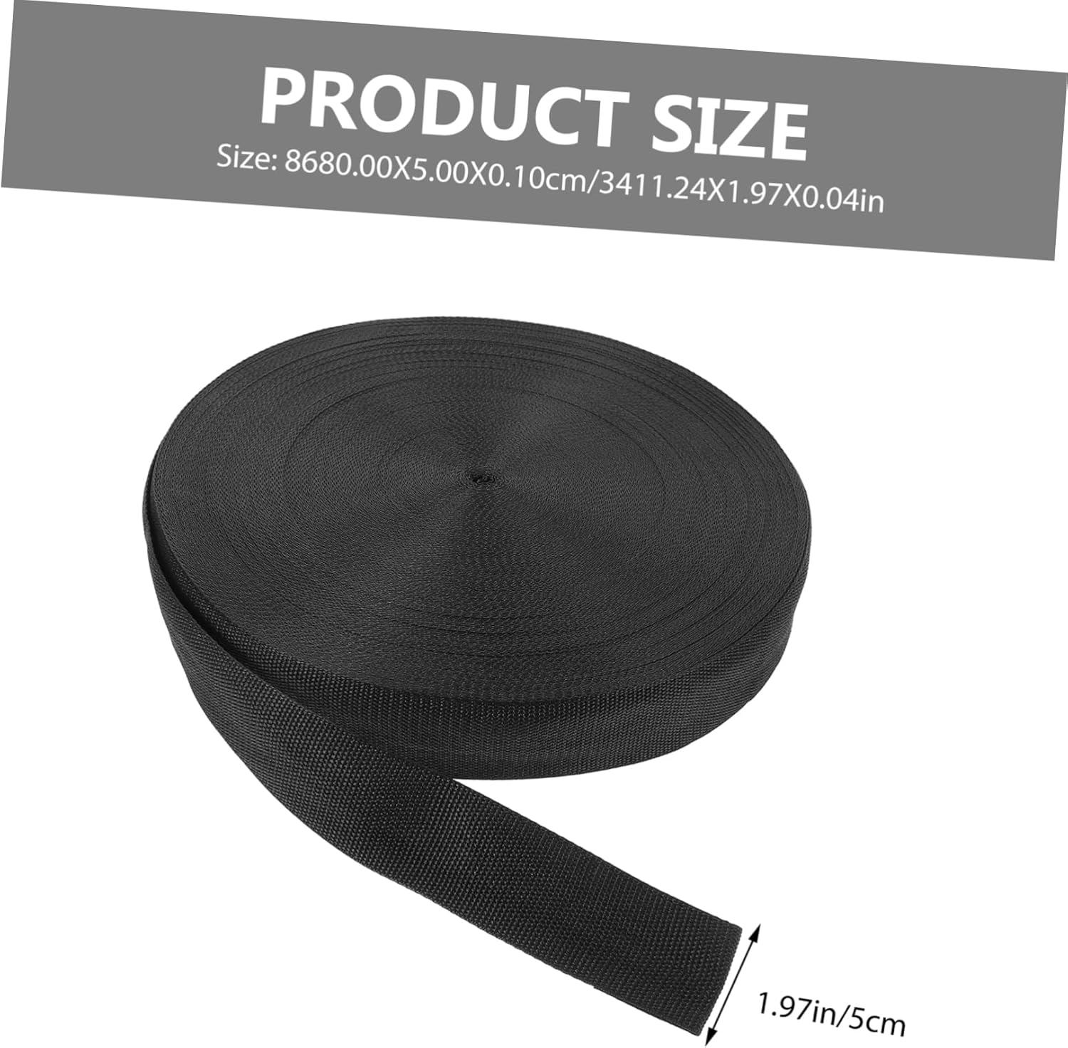 FRCOLOR Adjustable Polypropylene Webbing Strap for Backpacks and Luggage Heavy Duty Tie Down Belt for Climbing and Outdoor Use 1.5 Inch Wide 10