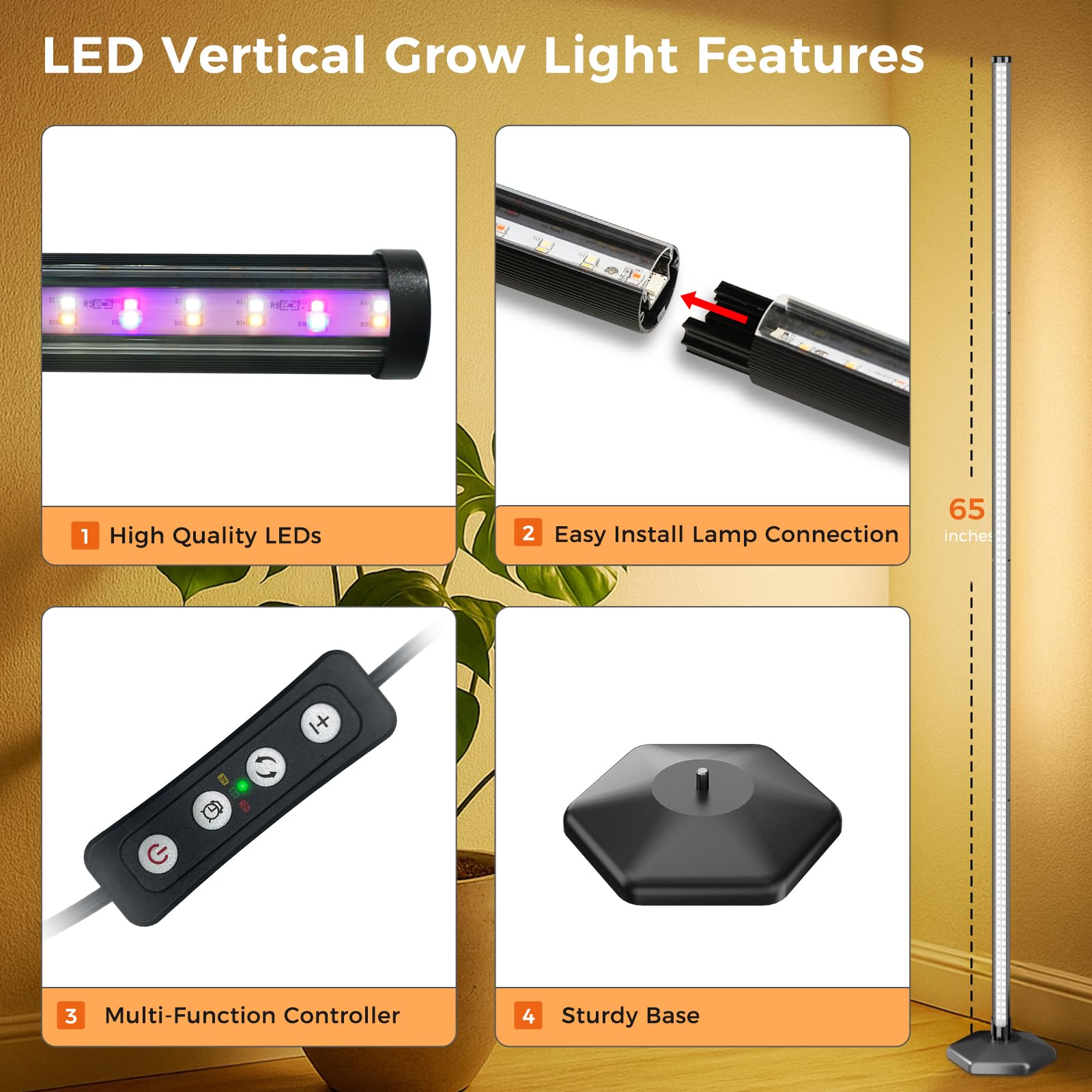 Snapklik.com : Grow Lights For Indoor Plants, 44W 192 Led Full Spectrum ...