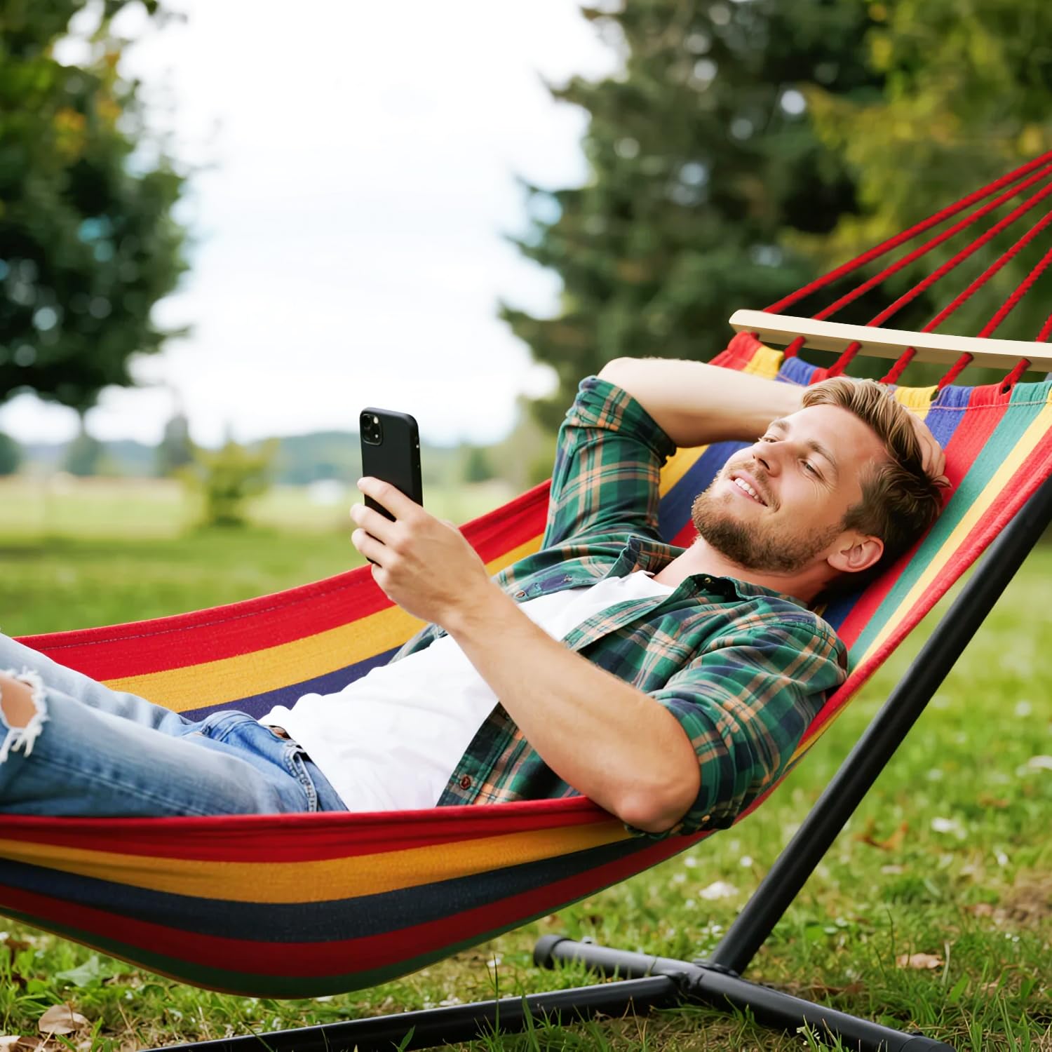 MOSFiATA Camping Hammock 550lb Upgraded Thickened 320G Durable