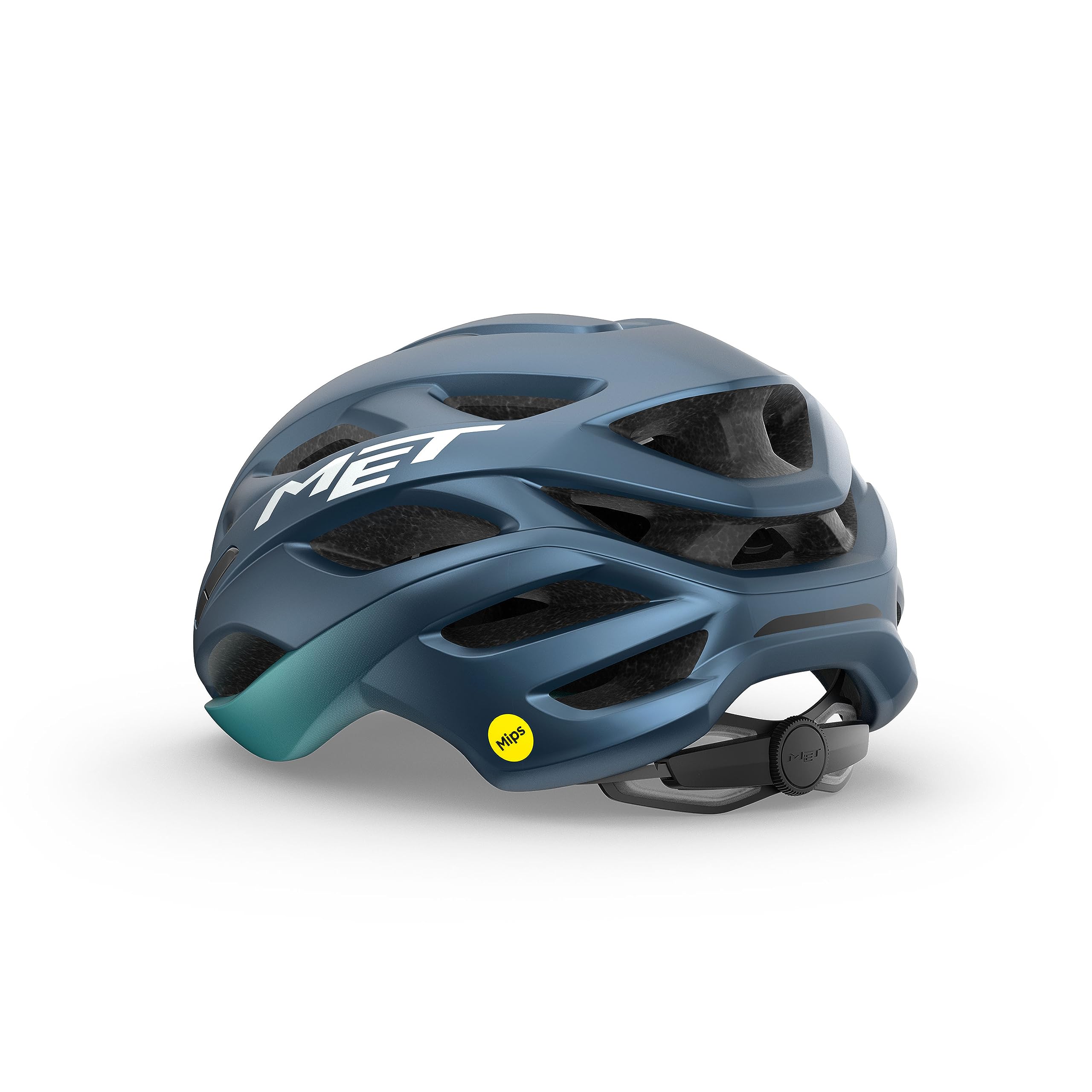 MET Estro MIPS Road Graver Cycling Helmet, Matt Navy Teal, Size 52-56cm - Image 2